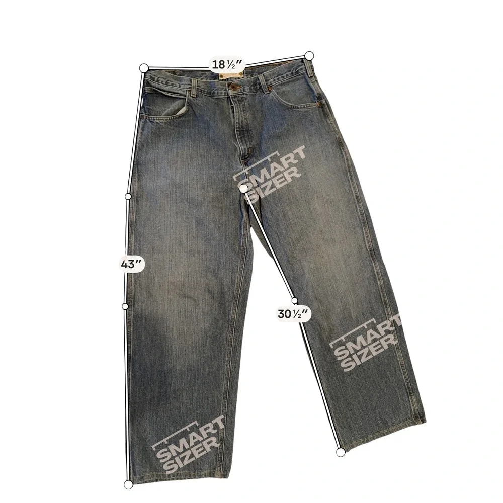 Carhartt B180 LVN Loose Fit Jeans Mens 38x34 Blue Denim‎ Light Wash Workwear